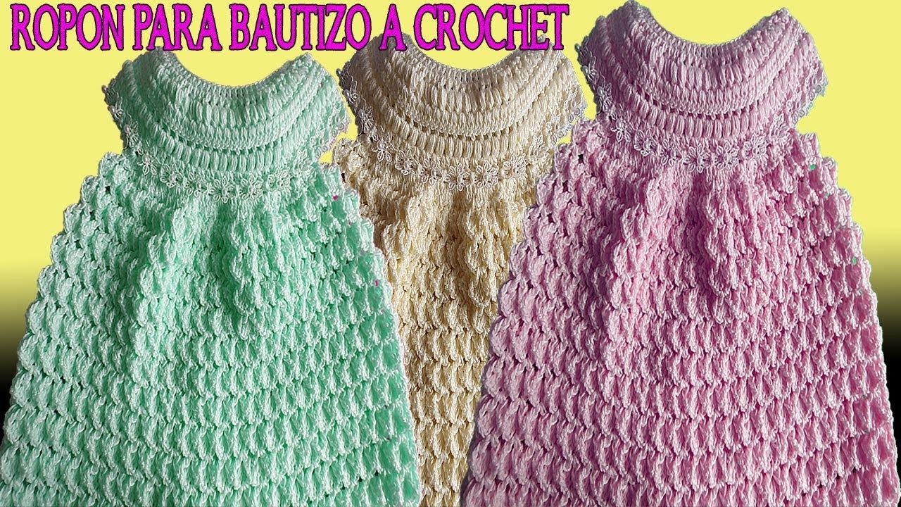 Vestido de NIÑA a crochet ???? paso a paso * facil y rapido de tejer #crochet #amor
