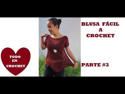 Blusa a crochet para mujer tejido en punto RED de ganchillo #todoencrochet PARTE #3