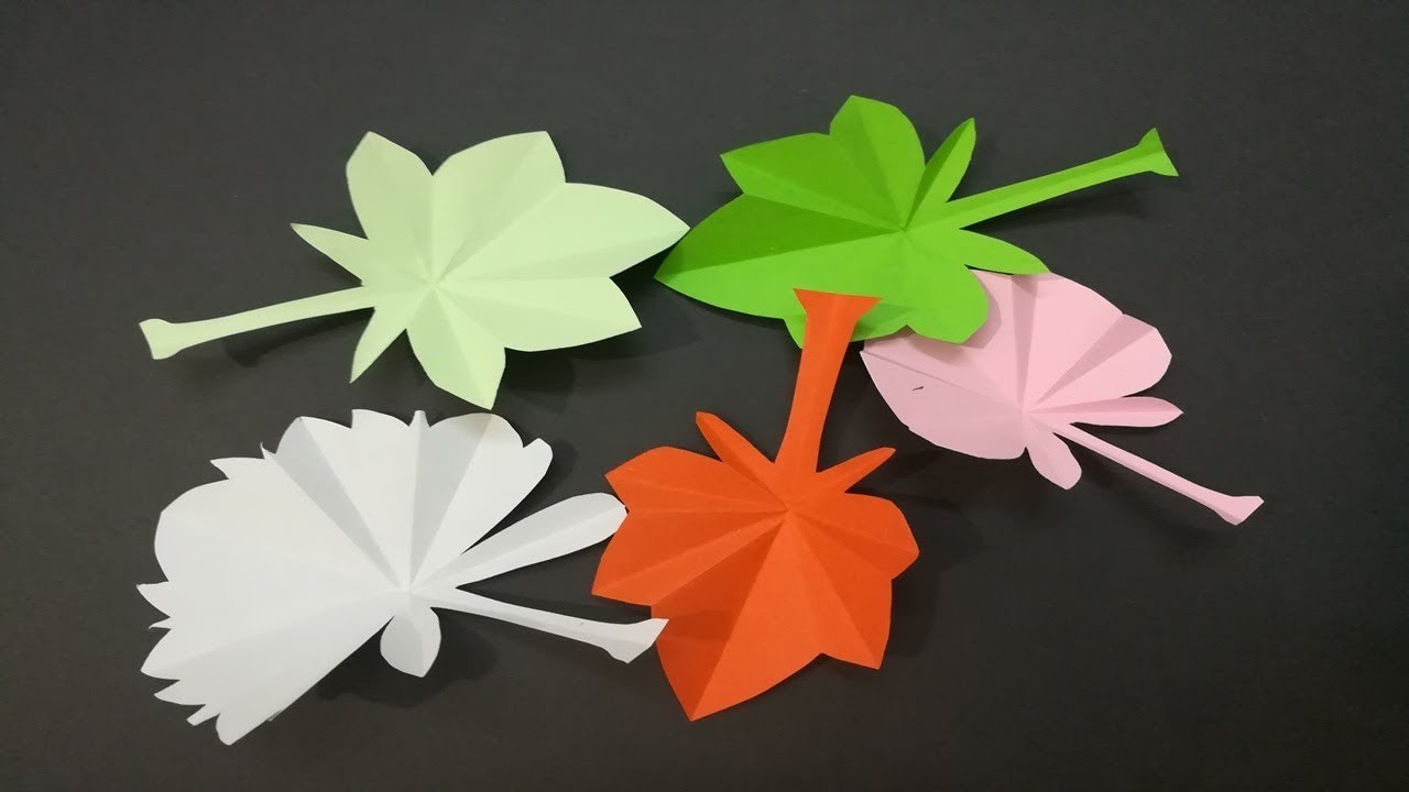 Cómo Hacer Hoja De Otoño de papel - DIY Origami Autumn Leaf Paper - fácil