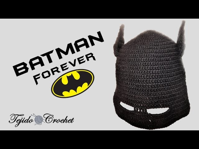 Cómo hacer Máscara de Batman con tejido Crochet. Paso a Paso, Fácil | Para regalar o vender.