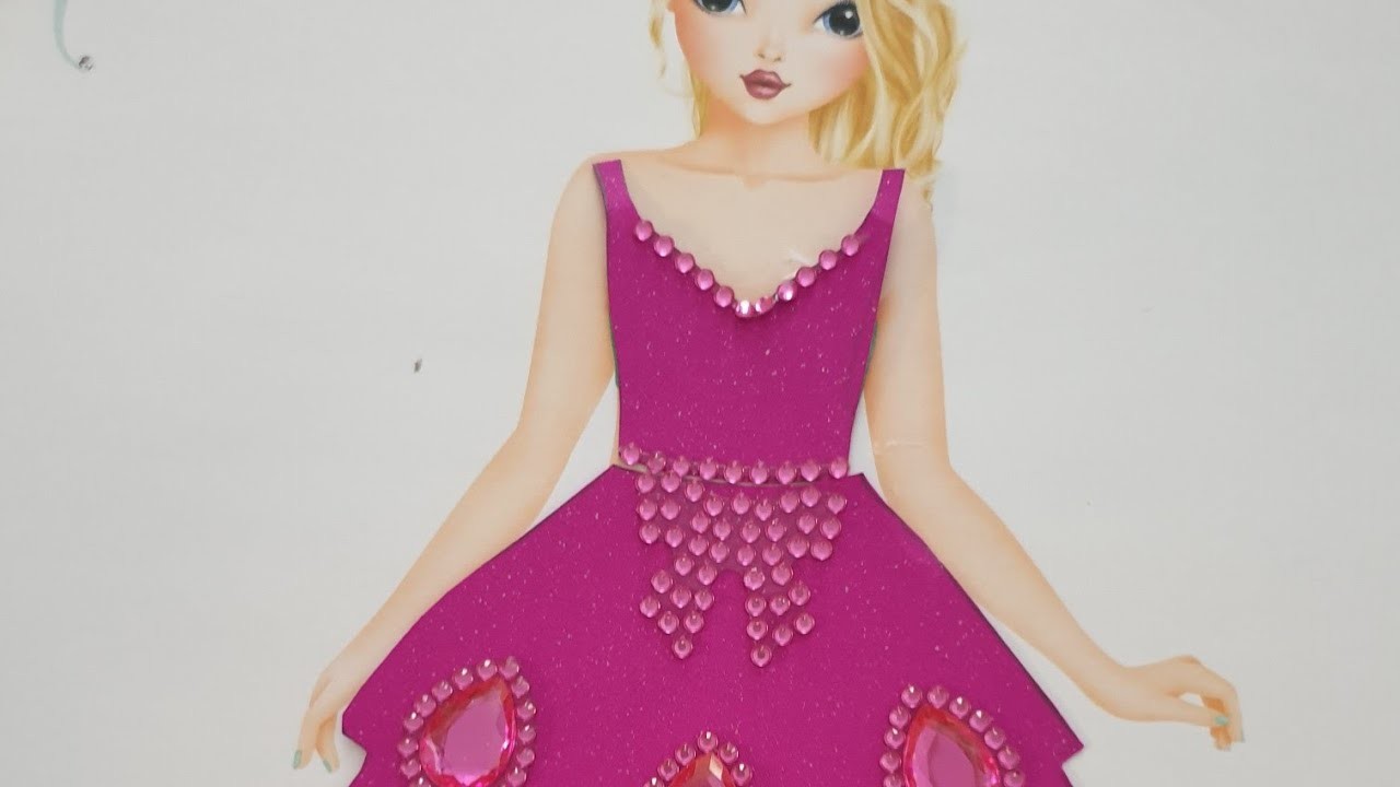 Cómo hacer un lindo vestido Color Rosa de Princesa- Paper Doll, Princess