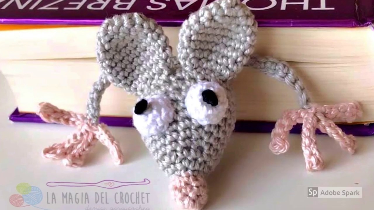 Cómo hacer un ratoncito  marcapaginas a crochet. -La Magia del Crochet-