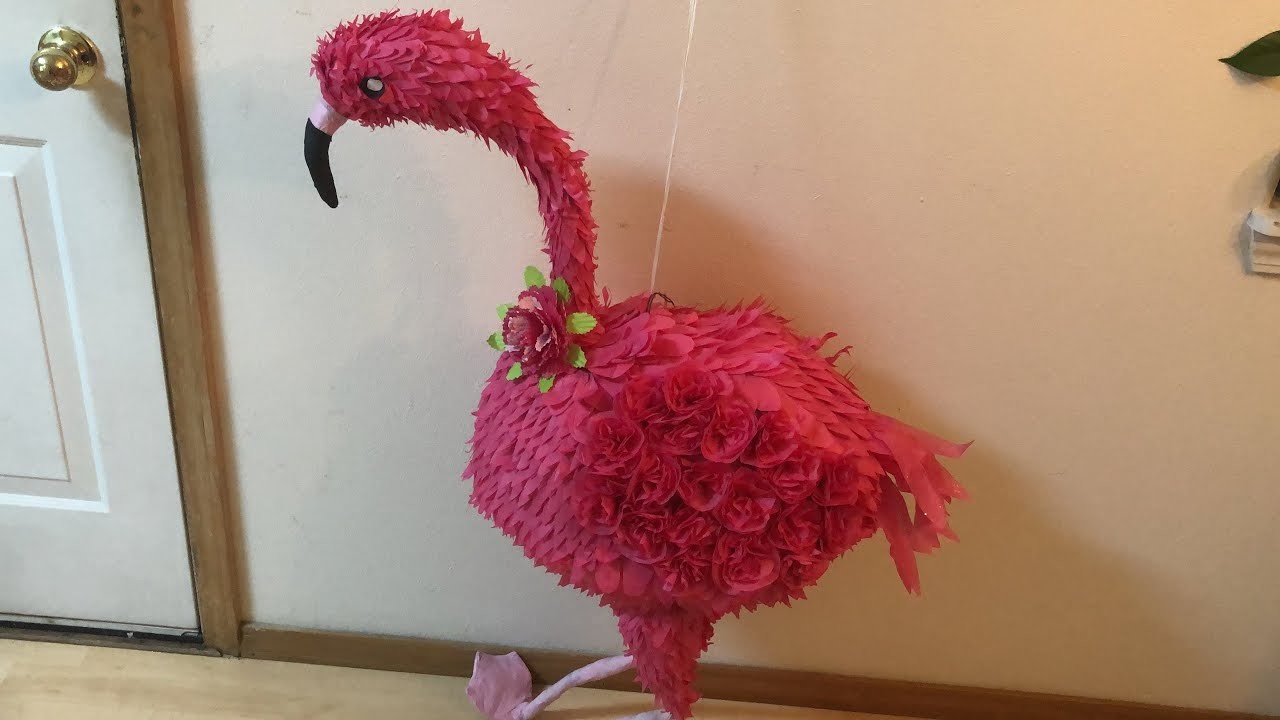 ????Como hacer una piñata de flamenco, (how to make a flamingo piñata)????