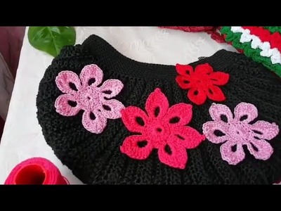 Como tejer éstas flores a crochet muy fácil!???????? Aplicación p.bolsa