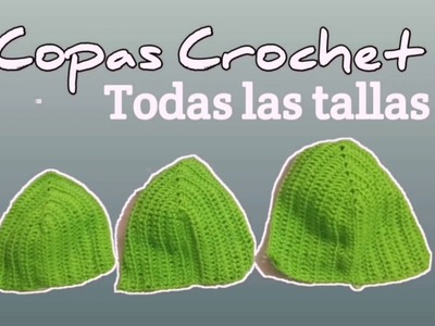 Copas para top, a crochet todas las tallas