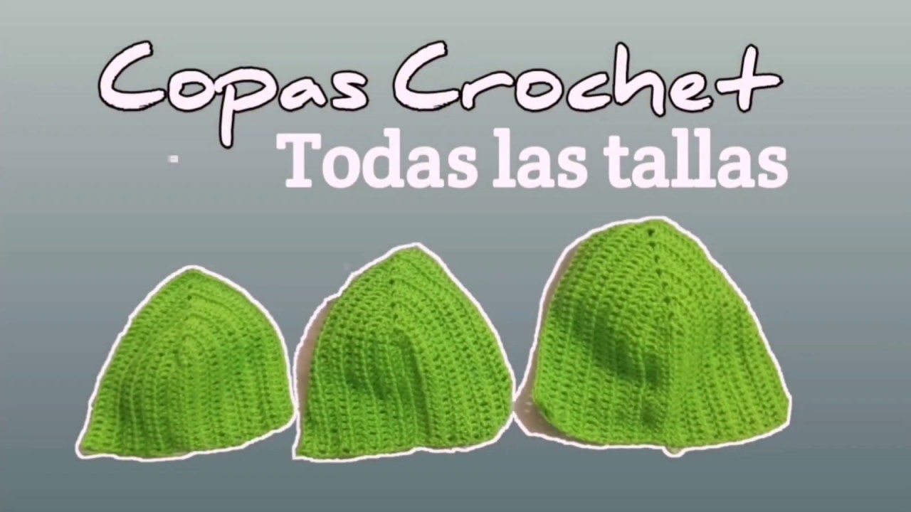 Copas para top, a crochet todas las tallas