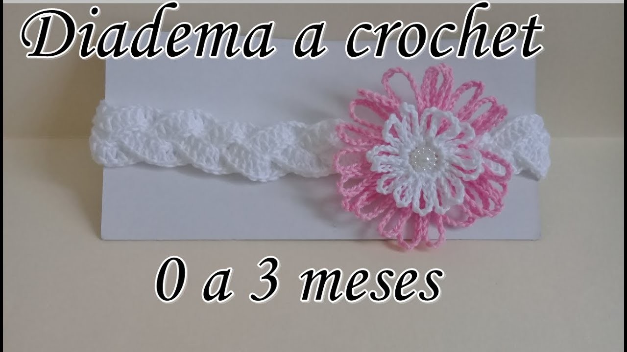 Diadema a crochet para bebé -  tiara -  vincha - tejido- ganchillo