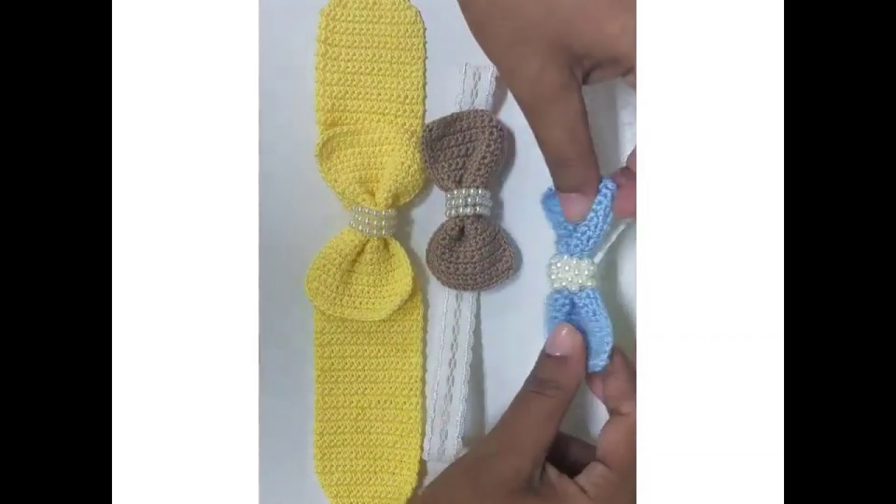 Diademas tejidas a crochet para niñas