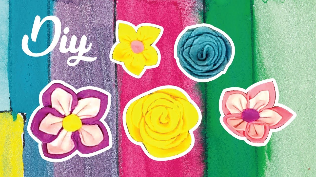 #DIY Flores de fieltro decorativas Como hacer flores Plantilla descargable con patrones