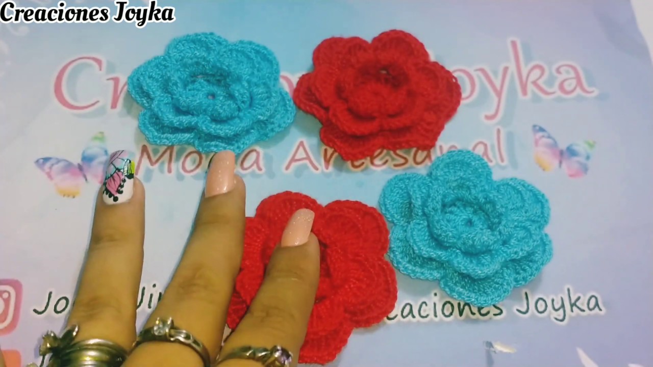 Flor 3D a crochet súper fácil