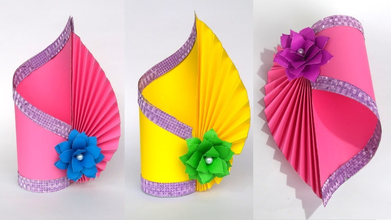 Florero o Jarrón de flores de papel. DIY: Decoración para el hogar