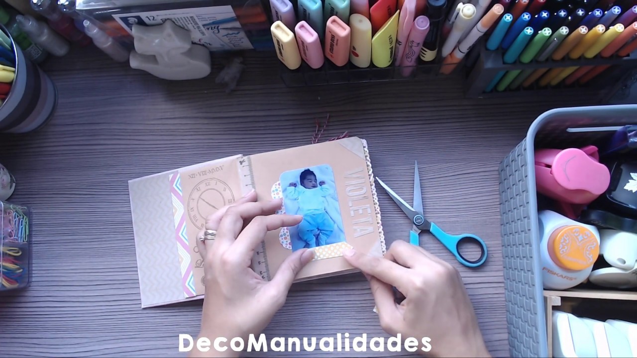 IDEAS CON RETAZOS DE PAPEL - Mini álbum scrapbook