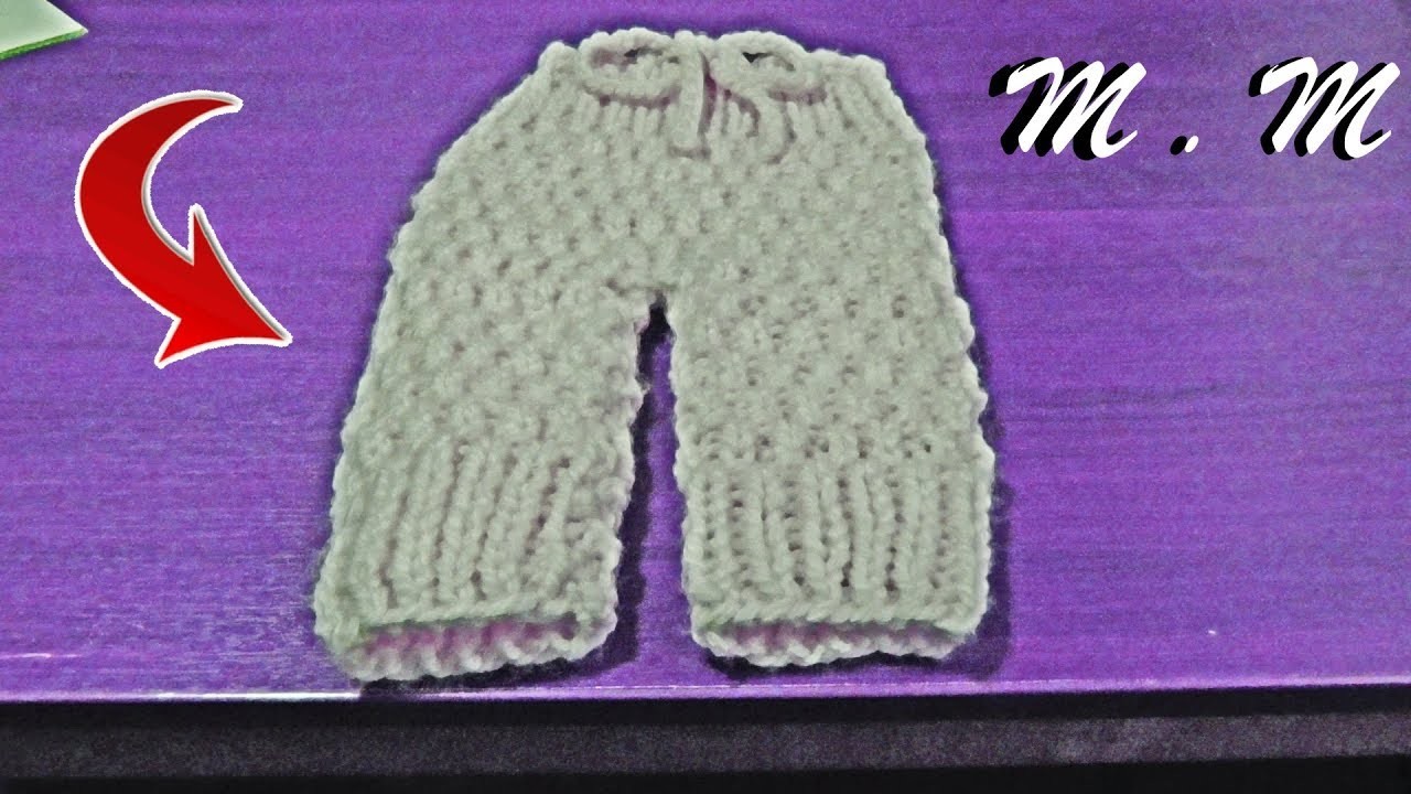 LINDO PANTALONCITO PARA BEBE TEJIDO A DOS PALITOS | MANUALIDADES MARTINA