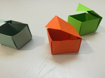 Making Paper Box With Lid Diy - Caja de origami con tapa fáciles - Origami