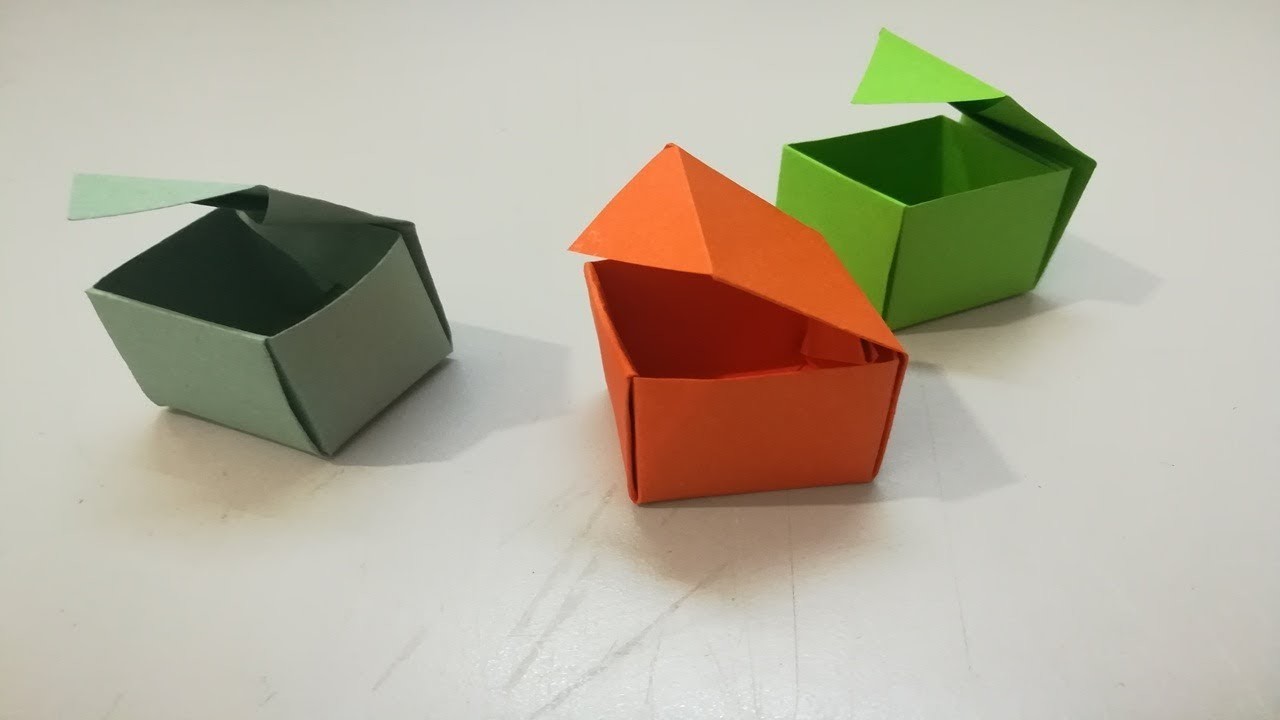 Making Paper Box With Lid Diy - Caja de origami con tapa fáciles - Origami
