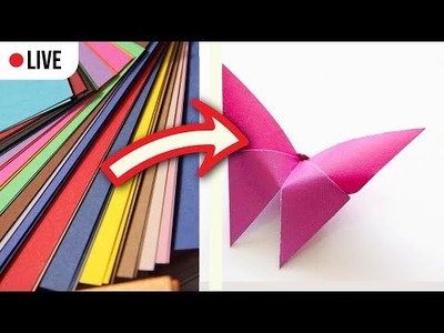 Mariposas de Papel - Origami DIY | Clases de Manualidades en ???? VIVO ????
