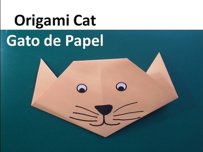 Origami Cat, Animal Faces, DIY Paper Crafts - Gato de Papel, Manualidades de Caras de Animales