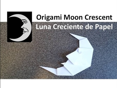 Origami Crescent Moon ????, DIY Space Stars Crafts - Luna ????Creciente de Papel, Manualidades Espacio