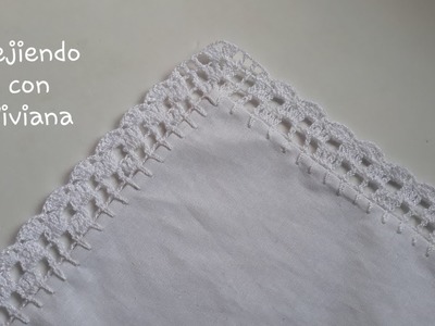 Orilla #70 tejida a gancho crochet (4 vueltas ) rapida