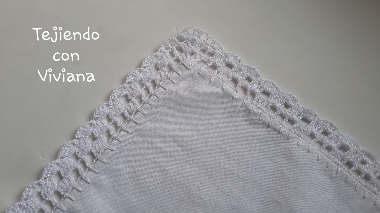 Orilla #70 tejida a gancho crochet (4 vueltas ) rapida