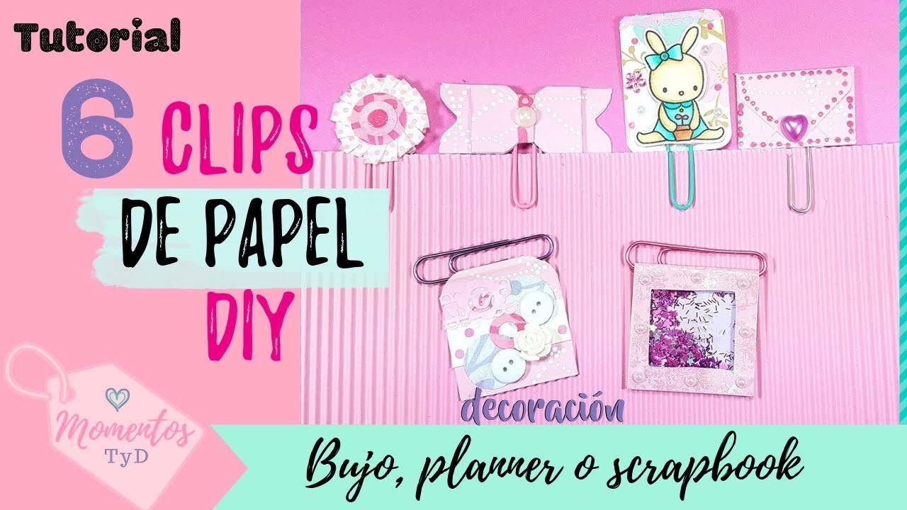 Paper Clips en español  DIY para decorar  [TUTORIAL] clips decorativos de papel