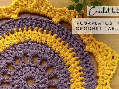 Patrón Posaplatos Ibiza paso a paso. Crochet Table Mat