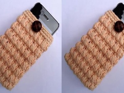 PORTA CELULAR TEJIDO GANCHILLO.CROCHET