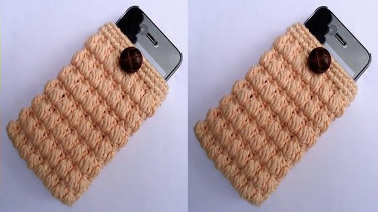PORTA CELULAR TEJIDO GANCHILLO.CROCHET
