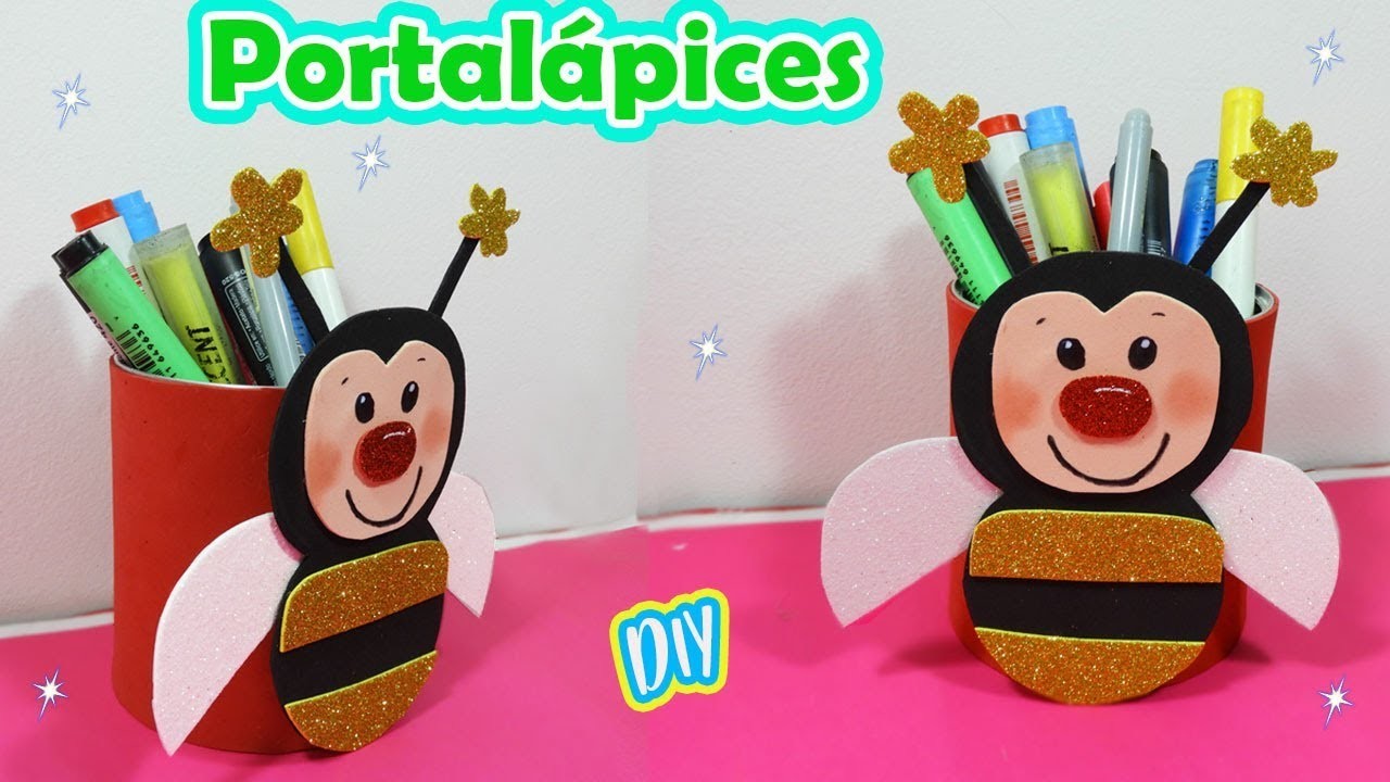 PORTALÁPICES CON FOAMI  ✍️MANUALIDADES PARA NIÑOS