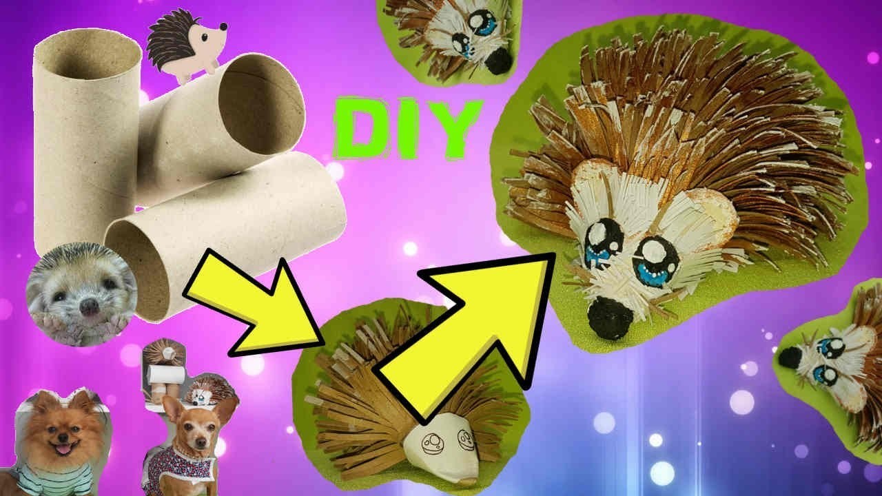 Puercoespín con rollos de PAPEL. DIY toilet paper rolls crafts