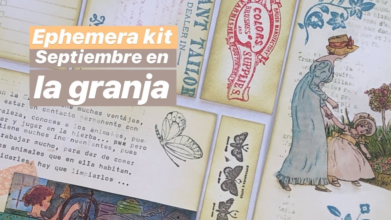 SCRAPBOOK TAGS | Scrapbook Ephémera Kit |  Septiembre en la Granja