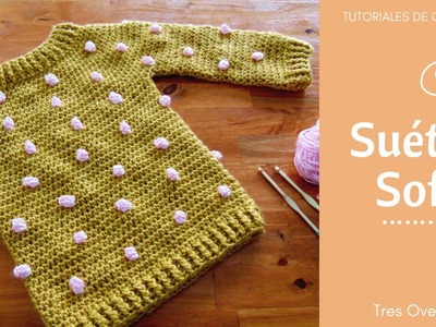 Suéter para niños a crochet - A medida, sin talles | Tutorial paso a paso