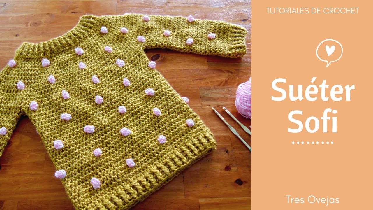 Suéter para niños a crochet - A medida, sin talles | Tutorial paso a paso