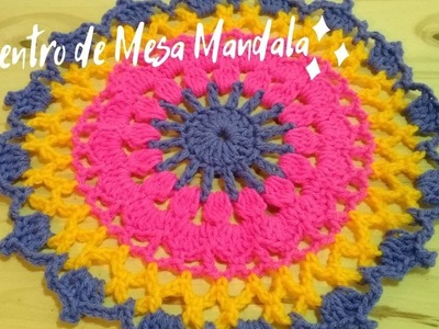 Tejé Centro de Mesa Mandala a Crochet - Paso a Paso