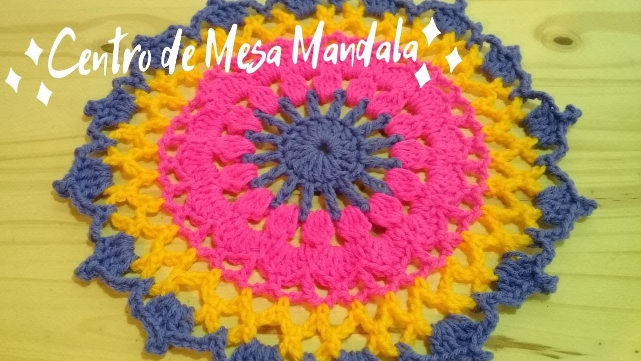 Tejé Centro de Mesa Mandala a Crochet - Paso a Paso