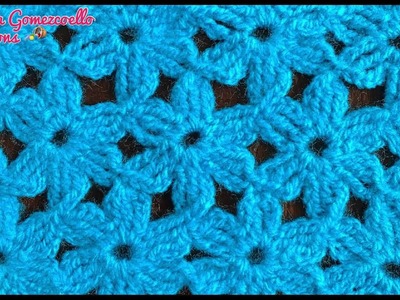 TEJIDOS A CROCHET: Puntada Floral. HOW TO CROCHET: Floral Stitch