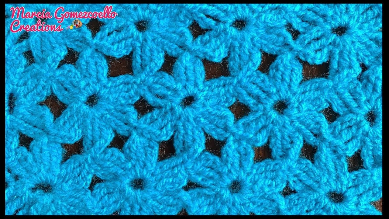 TEJIDOS A CROCHET: Puntada Floral. HOW TO CROCHET: Floral Stitch