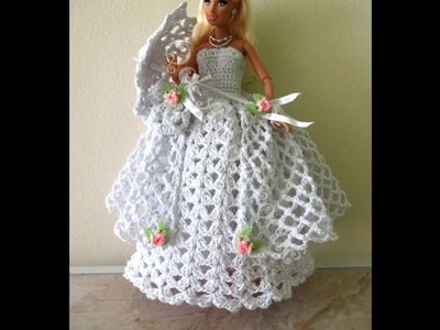 Vestidos de novia para barbie tejidos a crochet barbie wedding dress crochet