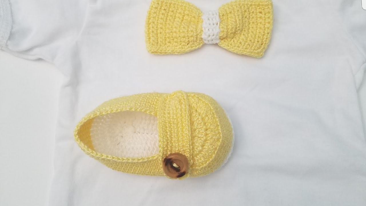 Zapatitos tejidos a crochet para bebés (0-3) meses