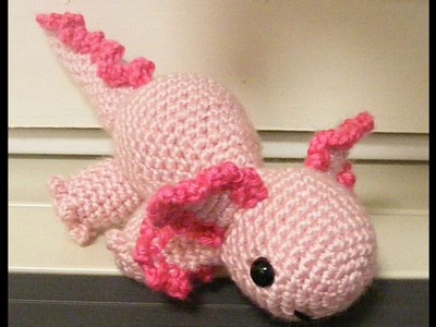 Axolotl o ajolote amigurumi tejido a crochet