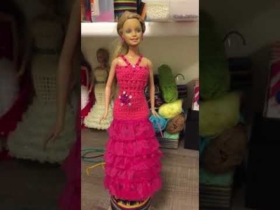 Barbie fashion,vestido tejido a crochet(2019)