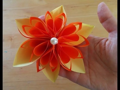 Cómo hacer Flores de Papel fáciles. Manualidades de  papel Para Regalar