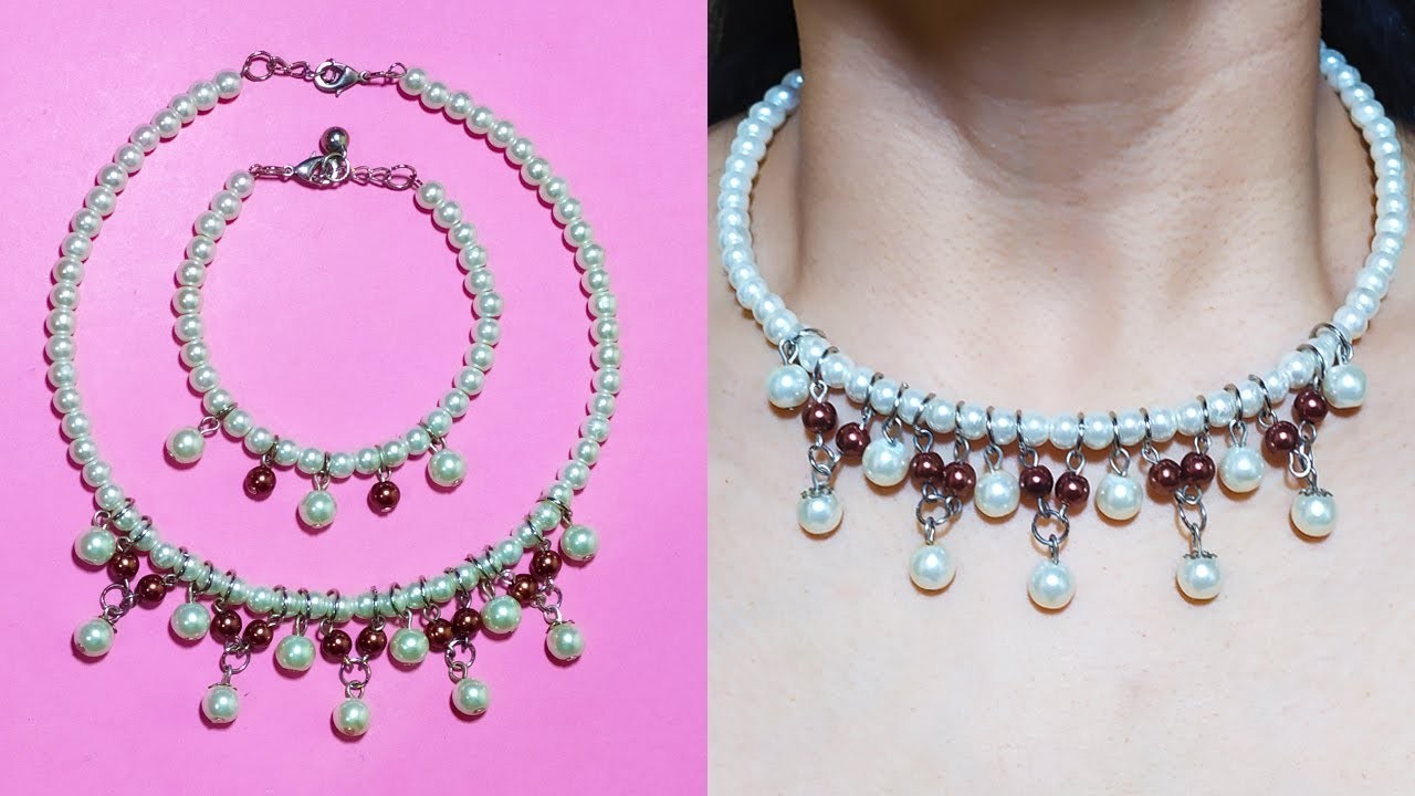 FANTÁSTICA IDEA DE JOYERÍA. COLLAR DE PERLAS  (MANUALIDADES FÁCILES) - JOYERÍA 2019  | Ideas