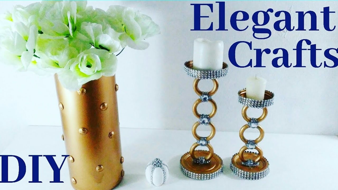 Manualidades con reciclaje|candelabros elegante|Elegant crafts