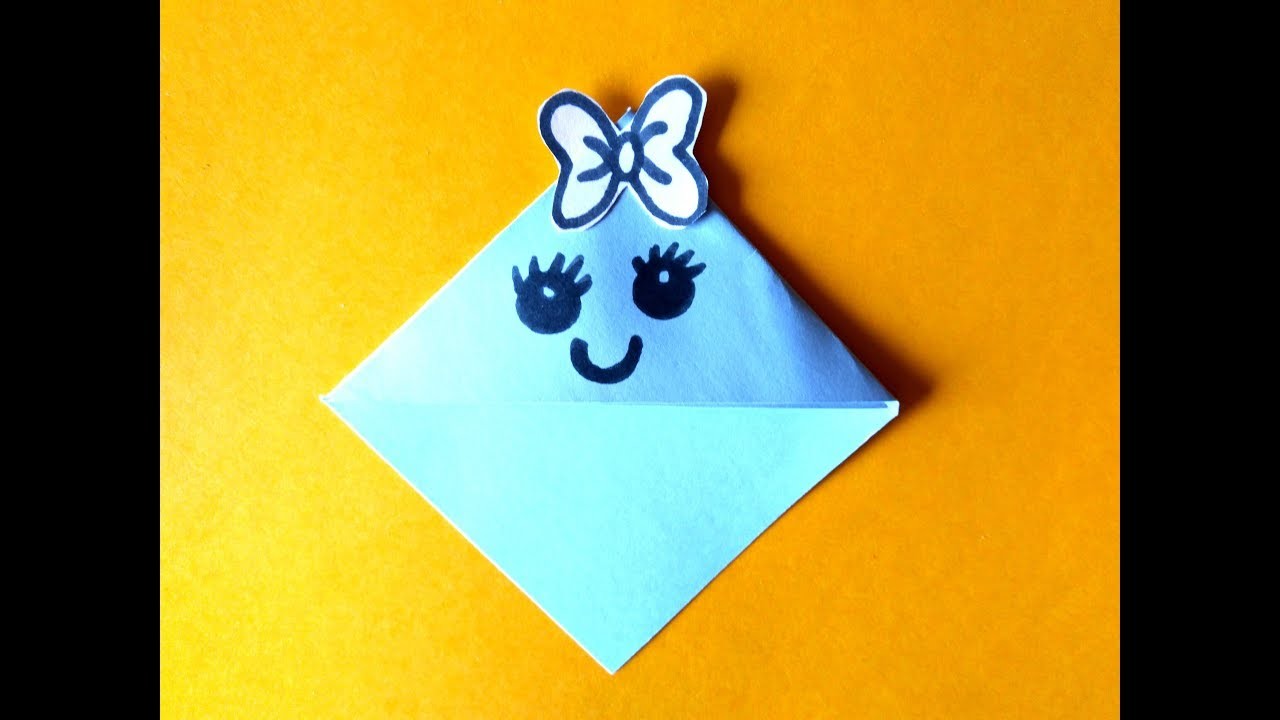 Manualidades: SEPARADORES Kawaii para LIBROS - Regreso a clases. Bookmark Origami. 折り紙　ねこのしおり