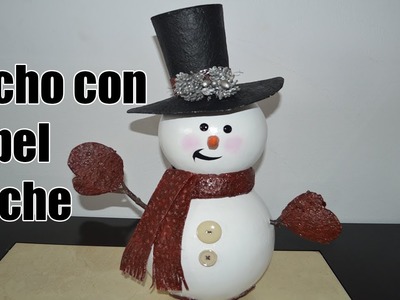 Muñeco de nieve falsa ceramica- Ceramic fake snowman- boneco de neve falso cerâmico