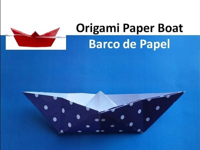 Origami Paper Boat ⛵️, Kids Crafts - Barco de Papel, Manualidades Niños