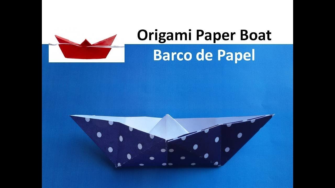 Origami Paper Boat ⛵️, Kids Crafts - Barco de Papel, Manualidades Niños