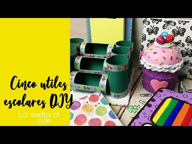 5 útiles escolares ???? DIY para la vuelta al cole || Craft & Roll