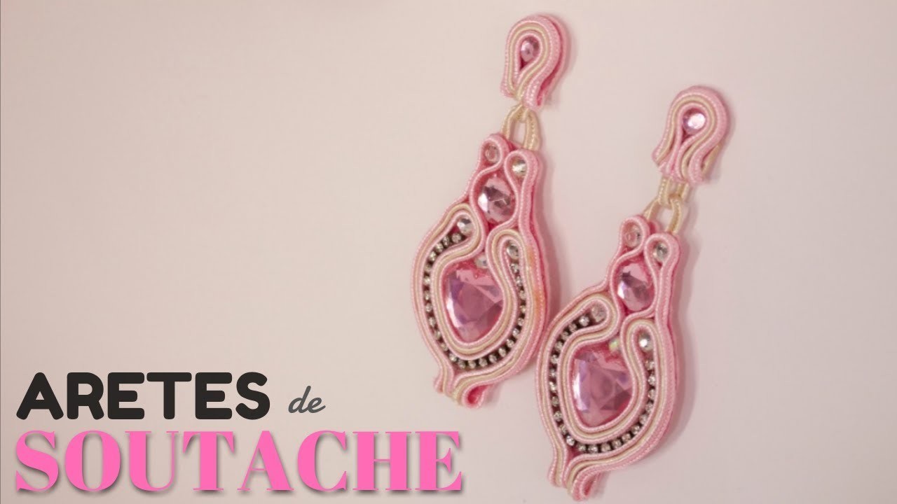 Aretes Soutache (hechos a mano) color rosa????FantasticAzul
